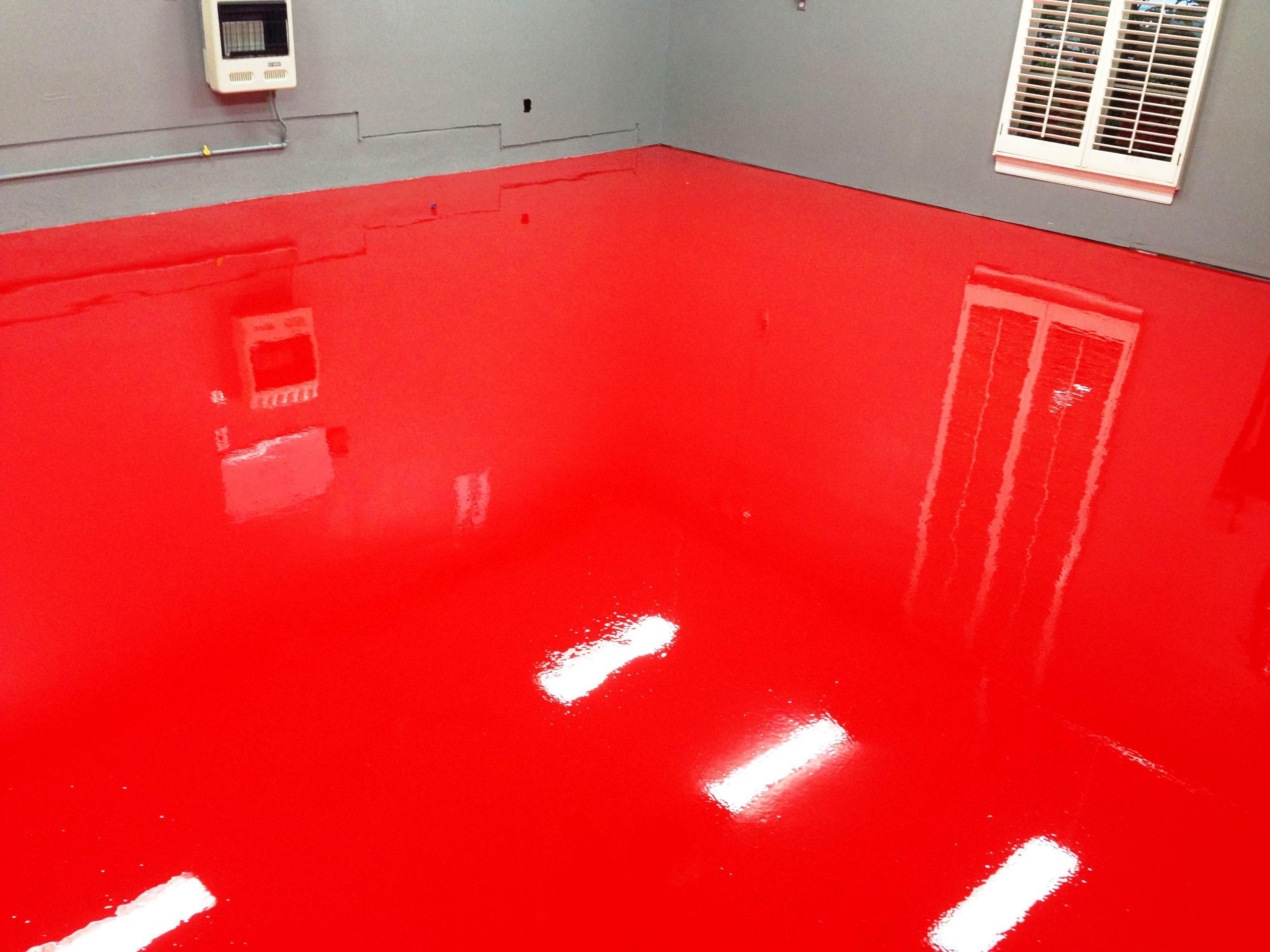 Garage Floor Epoxy Red