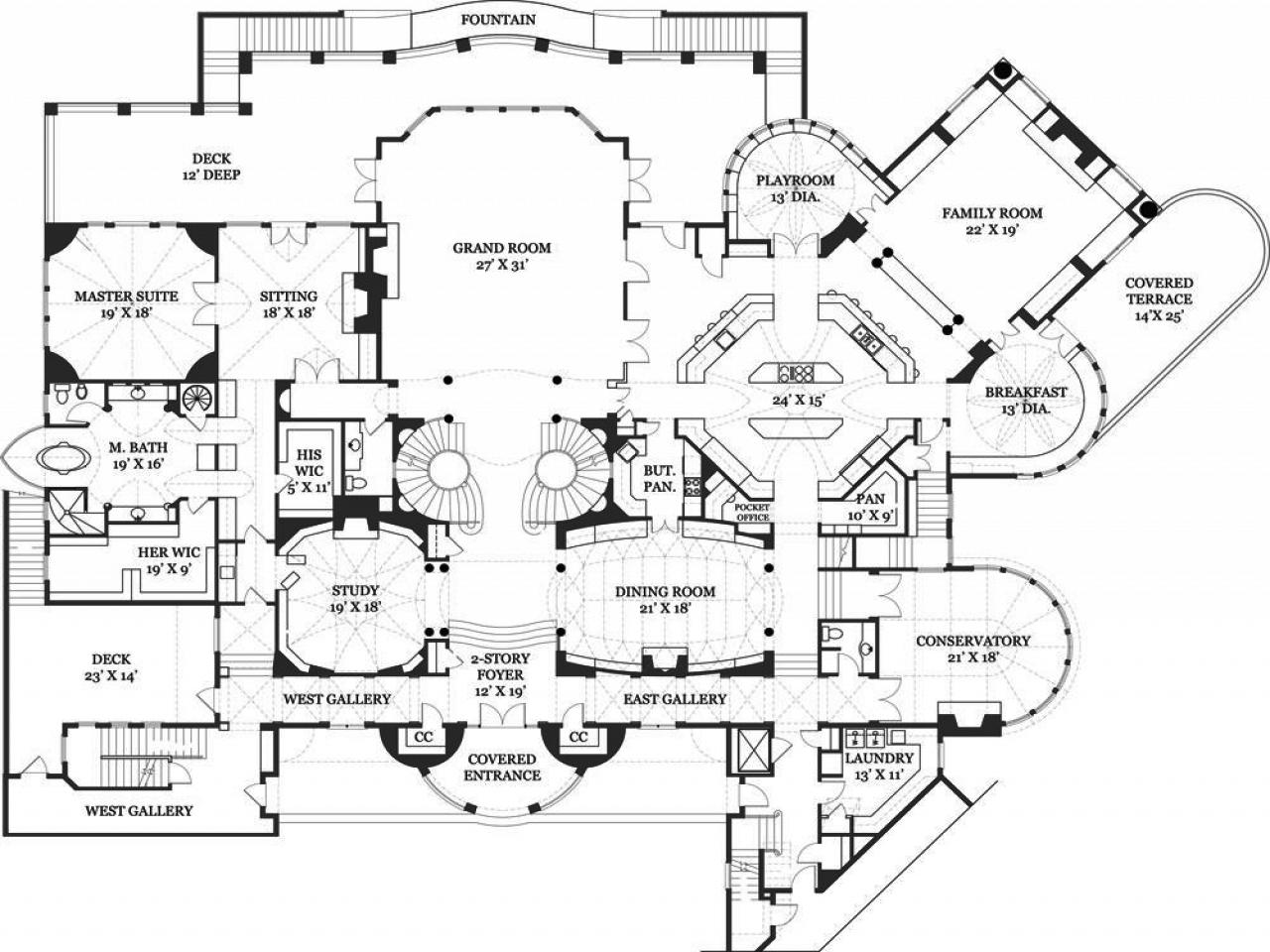 Mansion Floor Plans With Bowling Alley