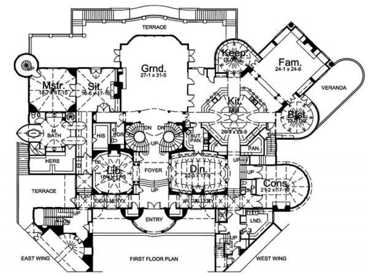 Mansion Floor Plans With Pictures