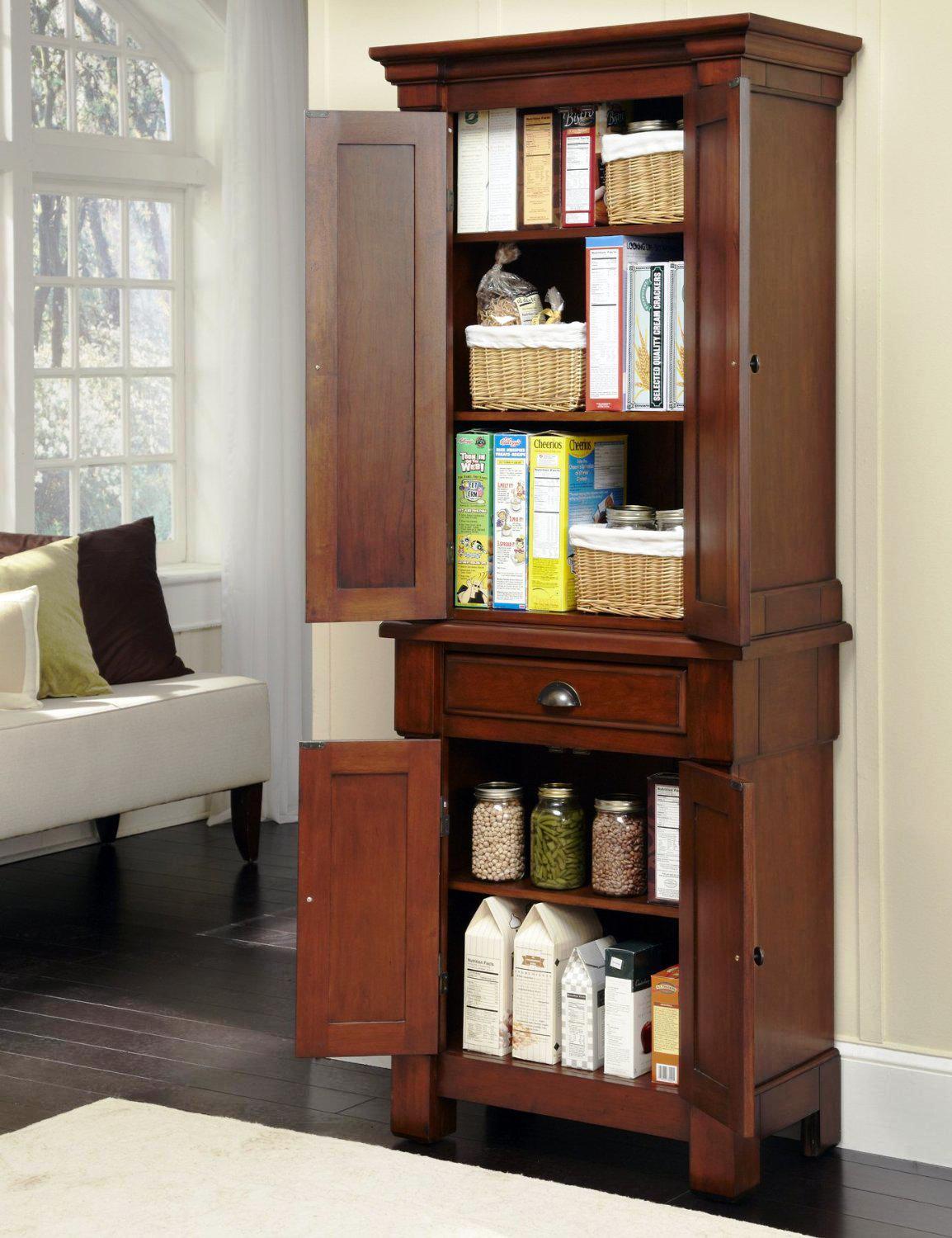Freestanding Pantry Cabinet With Drawers