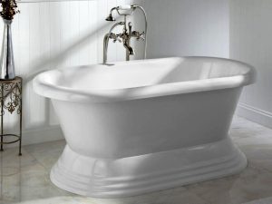 Pedestal Tub With End Drain