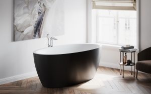 Black Oval Bathtub