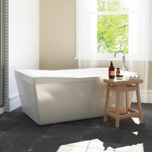 White 60 Inch Freestanding Tub