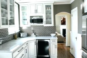 Awesome Grey Subway Tile Backsplash Kitchen