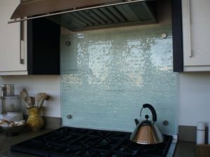 Blue Splatter Shield Kitchen Wall Protector