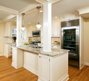 Famous Kitchen Island with Support Columns