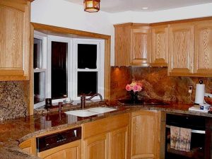 Farmhouse Kitchen Bay Window Over Sink