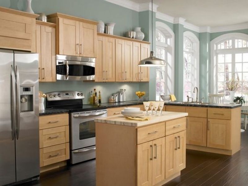 Great Kitchen Paint Colors With Light Oak Cabinets Plan