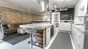 Interior Exposed Brick Kitchen