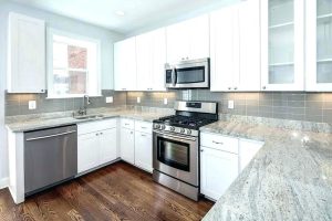 Modern Grey Subway Tile Backsplash Kitchen