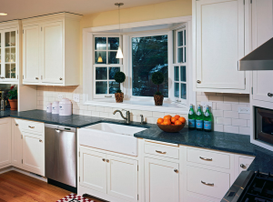 Modern Kitchen Bay Window Over Sink