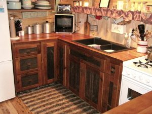 Rustic Reclaimed Wood Kitchen Cabinets