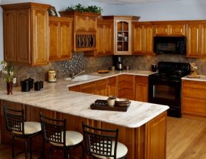 Rustic Kitchen Colors with Hickory Cabinets