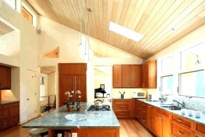 Vaulted Ceiling Kitchen Lighting Bar