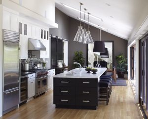 Vaulted Ceiling Kitchen Lighting Black