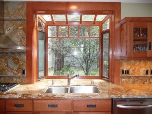 Wood Kitchen Sink Bay Window