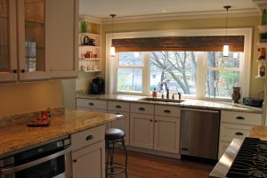 Clean Kitchen Bay Window Over Sink