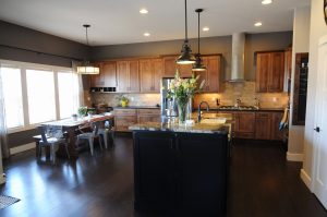 Dark Wood Floor Kitchens