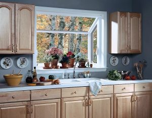 Elegant Kitchen Bay Window Over Sink