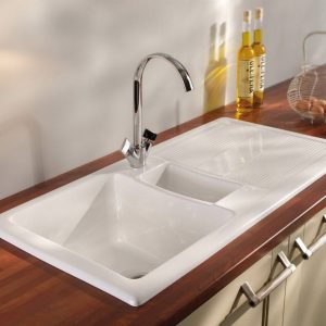 Long Porcelain 19x33 Kitchen Sink