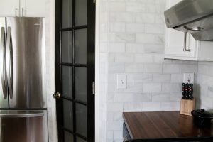Marble Grey Subway Tile Backsplash Kitchen