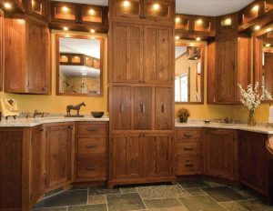 Reclaimed Wood Look Kitchen Cabinets