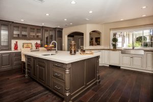 Small Kitchen With Dark Floor