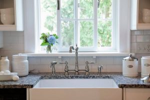 White Kitchen Bay Window Over Sink