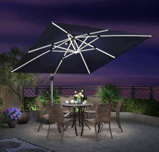 Costco Patio Umbrella Solar Powered